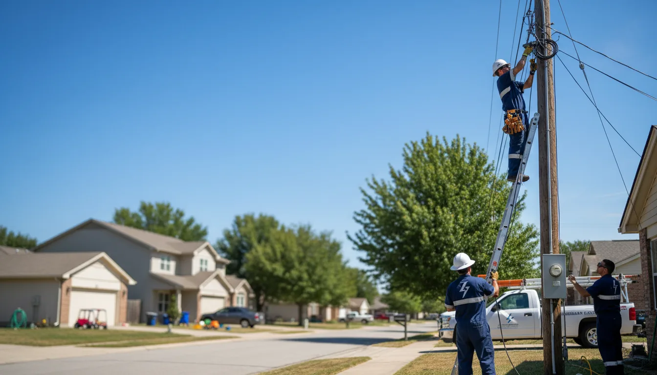 Residential electrician providing installation services in Long Branch, TX